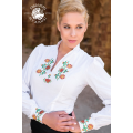 Szervető-kalotaszegi women's shirt - white